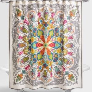 Cost Plus World Market Multicolor Mandala Shower Curtain